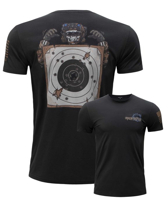 From The Flag- Men's Tactical Skull Target Freedom Shirt Short Sleeve Military Graphic Tee