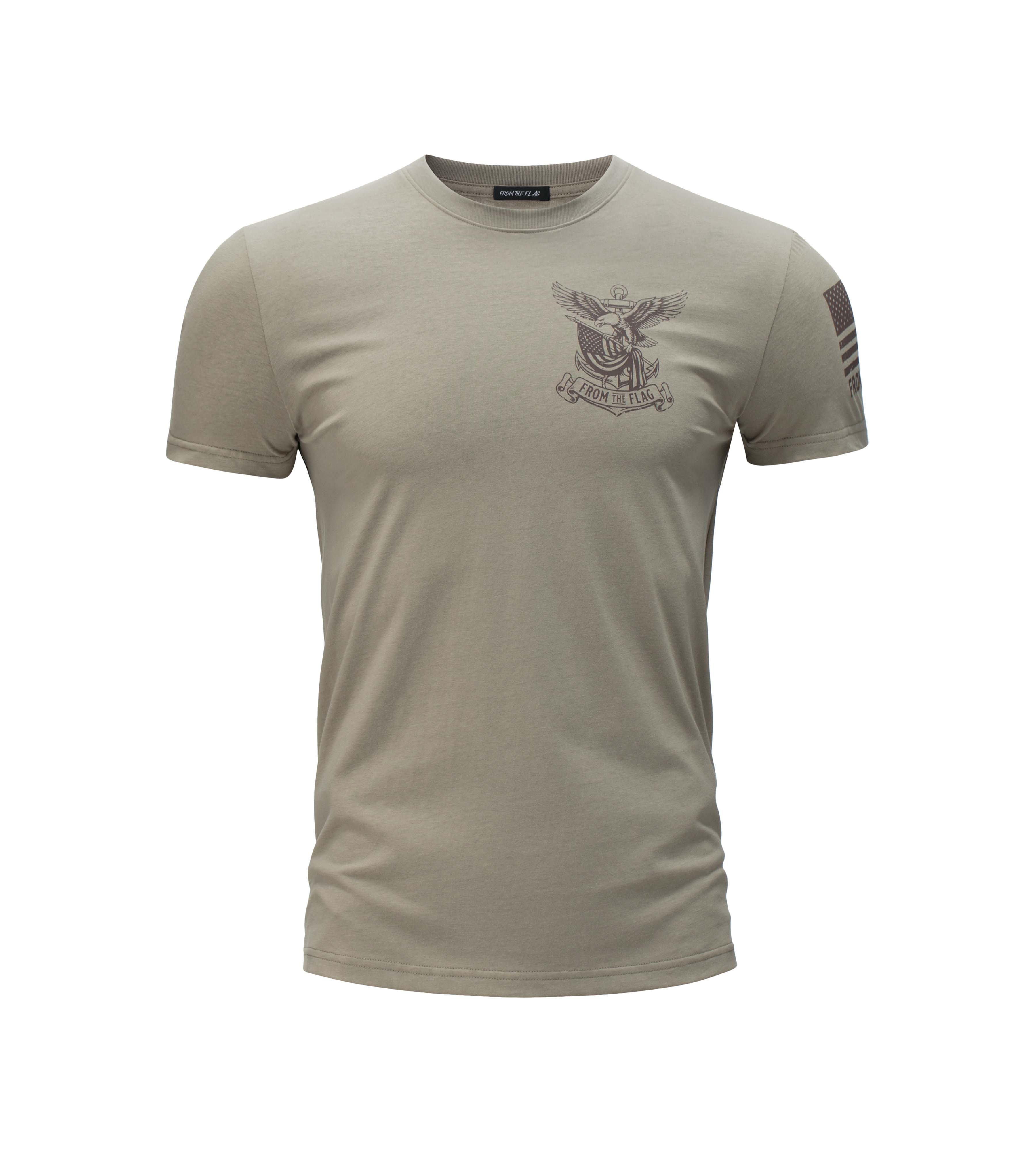 From The Flag-Men's American Flag Shirt Faith Over Fear Short Sleeve Graphic Tee - Military Casual Tops - Image 4